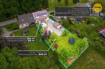 Vybavený penzion na prodej, 849m2, Velké Losiny u te, 133555