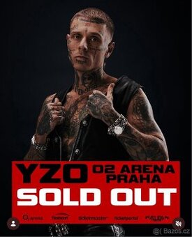 YZO O2 Arena 26.9. – sektor 114, řada 11 (sezení)