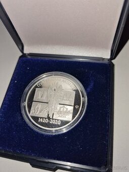 ZLEVNĚNO stříbrná mince, 600. výročí Pražských artikul