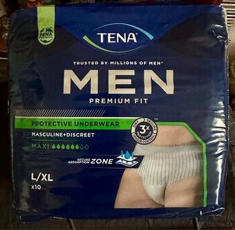 Inkontinenční kalhotky natahovací XL/L pleny, TENA MEN