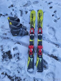 Dětské lyže 95 cm + lyžáky stélka 20,5 cm