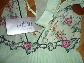 Luxusní saténová noční košilka COEMI + tanga - nové (vel. S)