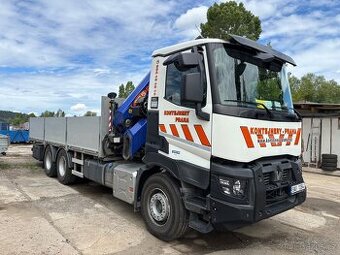 Renault C , 6x4, valník s hydraulickou rukou