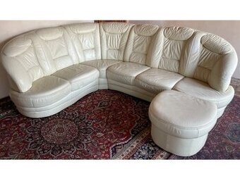 Luxusní rohová kožená sedací souprava, 2292