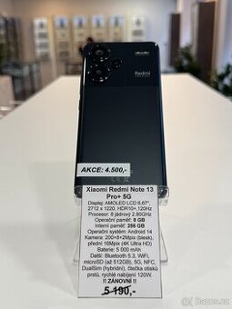 Xiaomi Redmi Note 13 Pro+, 8/256GB Black