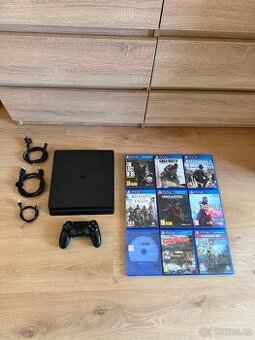 Sony PlayStation 4 Slim 1TB + originál ovládač a PS4 hry