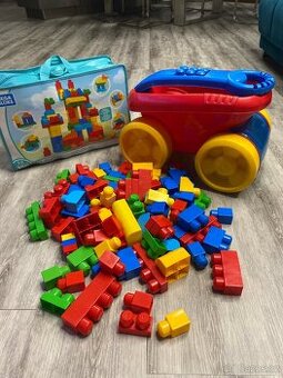 Megabloks zábavný sběrač kostek + cca více jak 200 kostek