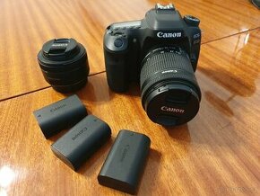 Canon EOS 80D + 2 objektivy a 3 baterie