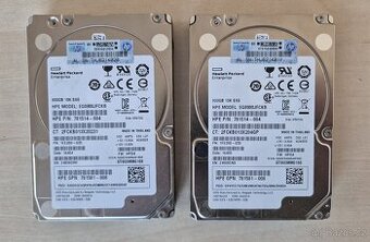 HPE SAS HDD 900GB, 2 kusy, použité, funkční