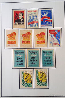 Zápalkové nálepky ČSR 1945 - 58