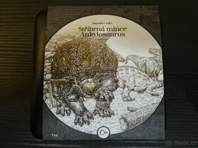 Stříbrná mince Pravěký svět - Ankylosaurus proof