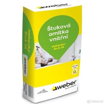 Omítka štuková weberdur štuk IN 25 kg