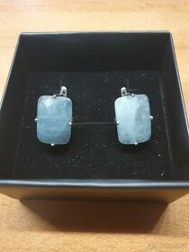 Náušnice s přírodním kamenem Avanturín/aventurín 925/1000