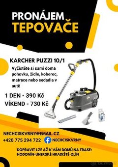 Pronájem čistícího stroje (tepovač, extraktor) KARCHER - 1