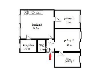 Prodej bytu 3+1,Riegerova ulice, Cheb