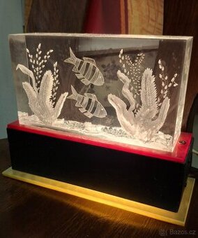 Retro akvárium na 230V funkční a zachovalé