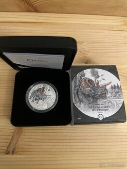 Stříbrná mince Pravěky svět