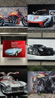 Olejové malby s automobilovou tematikou na přání
