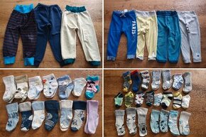 Tepláčky vel.86/92, ponožky vel.15/18 a 19/22