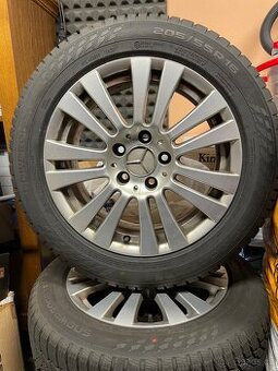 4x alu 16 Mercedes 7J16H2 ET43 + zánovní zimní Nokian