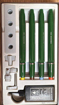 RETRO Centrograf 1050/4, sada 4 tech. per s přísl., rýsovací