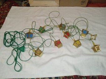 Retro světýlka na vánoční stromeček Lucerničky zn. KOVOTOPOL