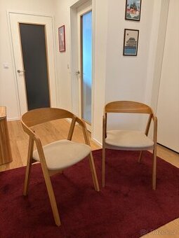 2ks dubové jídelní židle Woodica