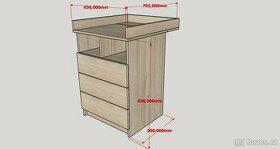 Přebalovací pulty a komody