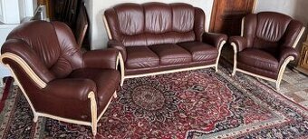 Luxusní italská kožená sedací souprava 3+1+1, 4334