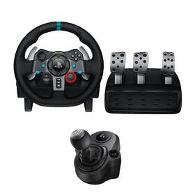 Volant Logitech G29, pedály, řadička, stojan