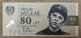 Pamětní bankovka Václav Neckář 80 (NÍZKÉ ČÍSLO) - VN 0073

