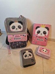 Školní taška Baagl Panda s příslušenstvím