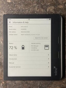 Čtečka knih Tolino Vision 6 16GB černá 2