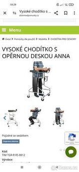 Koupím chodítko s opěrnou deskou