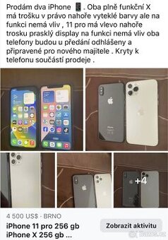 iPhone X 256 gb , IPhone 11 pro 256 gb