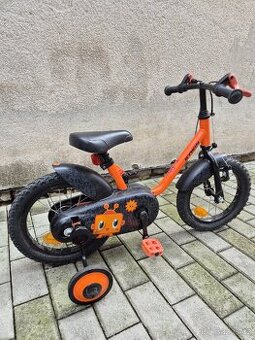 Dětské kolo B-twin vel. 14 s přídavnými kolečky