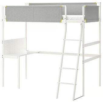Postel IKEA Vitval se stolní deskou/Loft bed IKEA Vitval wit
