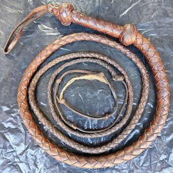 Starý ručně pletený bič