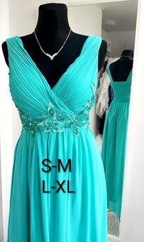 NOVÉ plesové šaty TYRKYSOVÉ