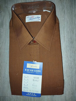 Pánská košile hnědá, vel. 41 NOVÁ