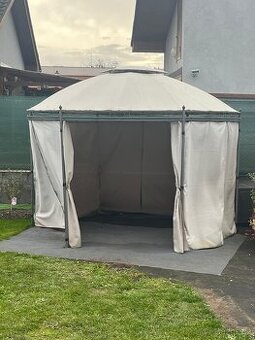 Zahradní altánek (plátno, kovová konstrukce)