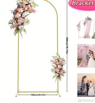 Svatební či párty obloukový stojan, 2x1m
