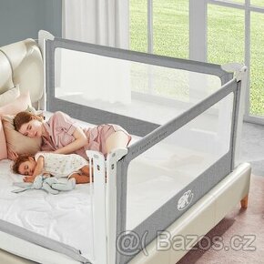 Zábrana na postel Monkey Mum® Popular 140 cm tmavě šedá


