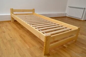 Nová postel borovice 90x200 cm + ROŠT
