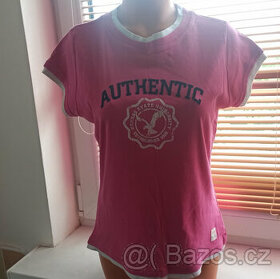 Růžové bavlněné tričko vel. 44 XXL zn. Authentic - 1