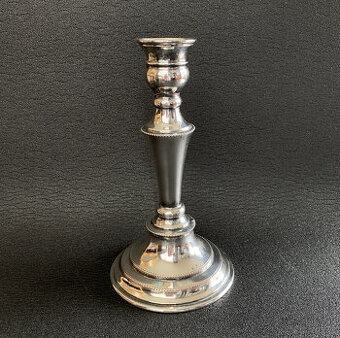 Starý postříbřený svícen 19.5 cm, Anglie - 1