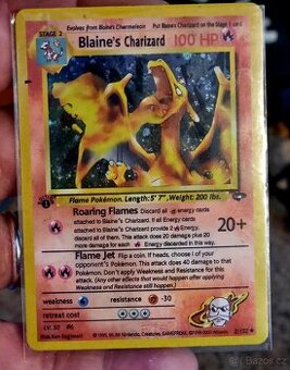 Blaine's charizard  pokemon karta