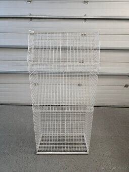 Regál drátěný na časopisy a noviny PNS Bílý 151x69x35cm - 1