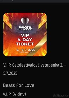 VIP vstupenky 4 denní (celofestivalové)