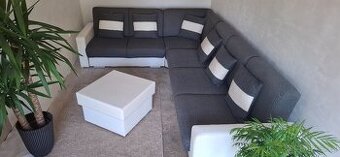 Rozkládací sedací souprava s úložným prostorem + BONUS. - 1
